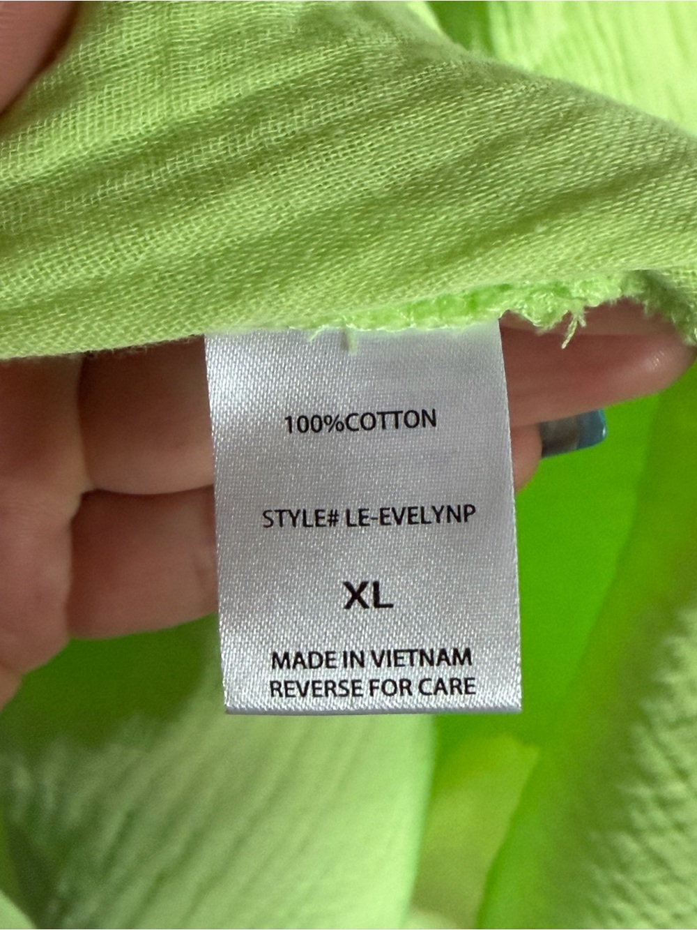 Linen-Texture Long Sleeve Maxi Dress in Neon Lime - Picture 6 of 8